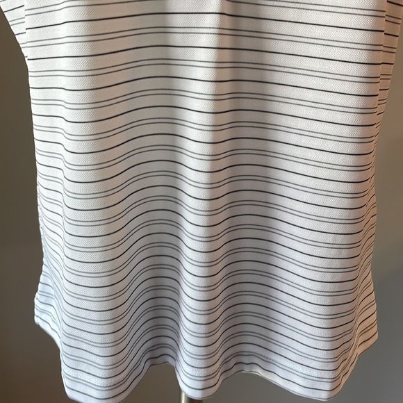 EP PRO TOUR TECH women’s sleeveless GOLF polo shirt striped textured buttons LRG - Picture 4 of 12